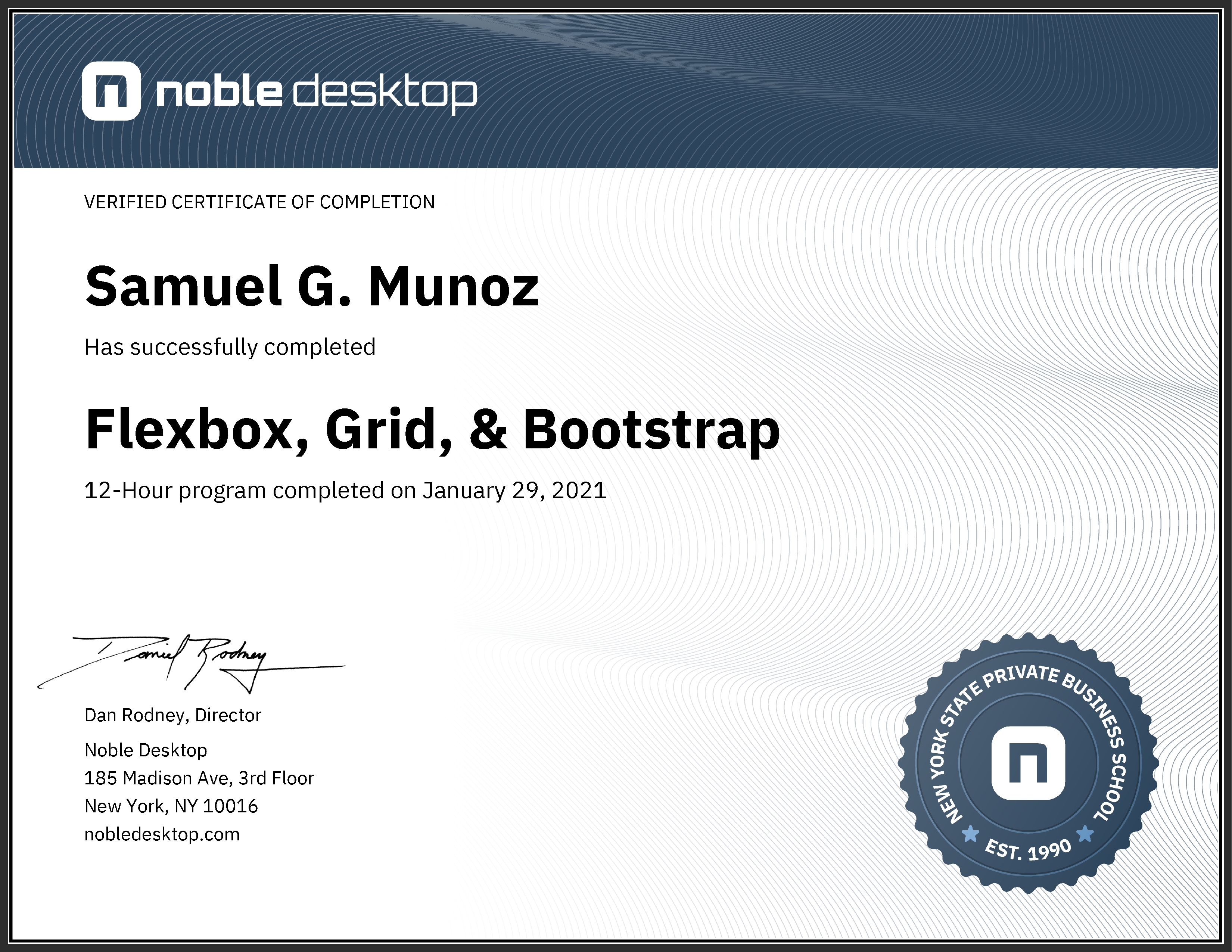 Flexbox, Grid, & Bootstrap Certificate